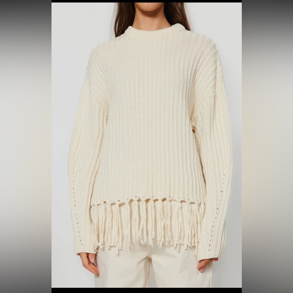 European Chic Fringed Knit Sweater - Picture 4 of 4